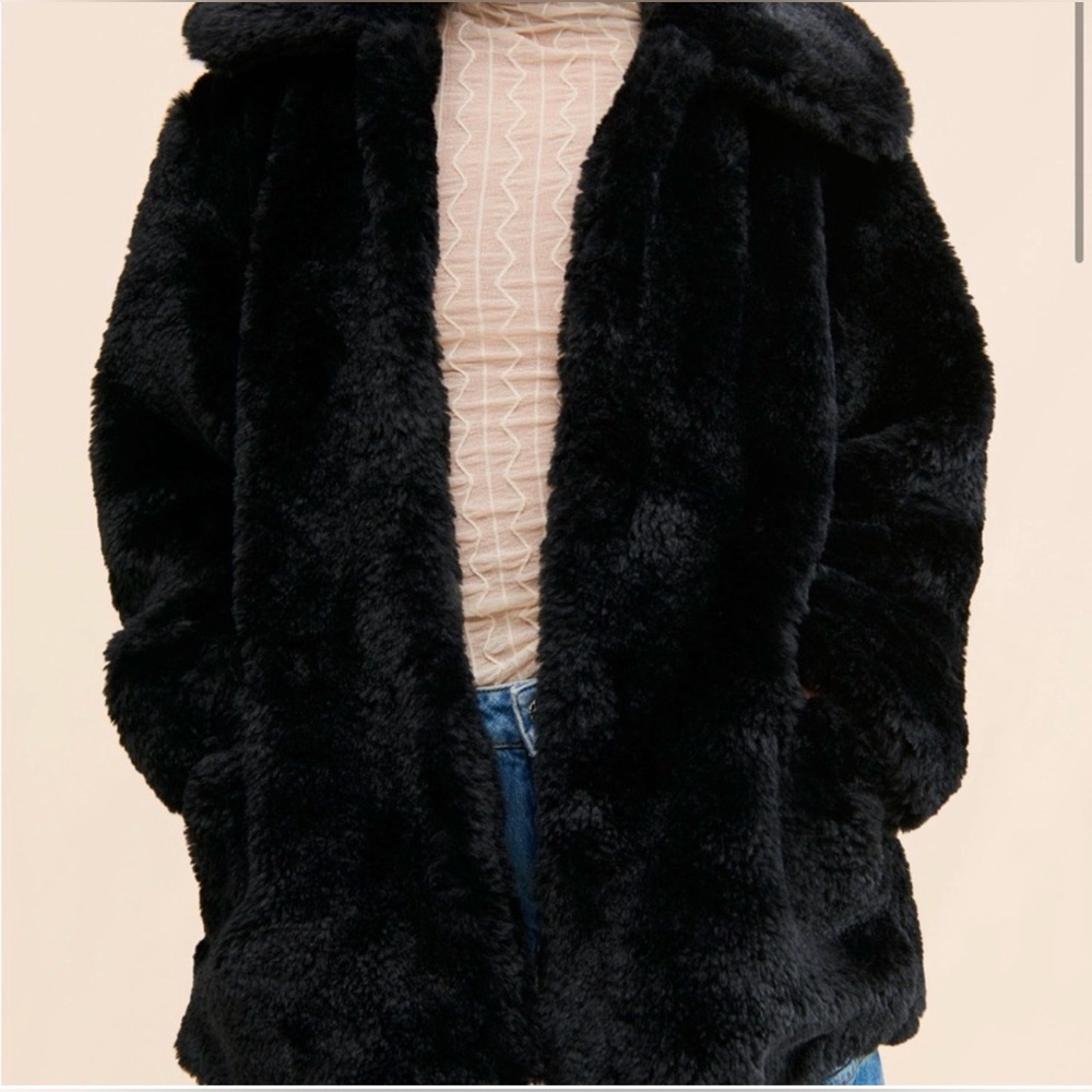 Free People Pretty Perfect Faux Fur Peacoat - Picture 5 of 5